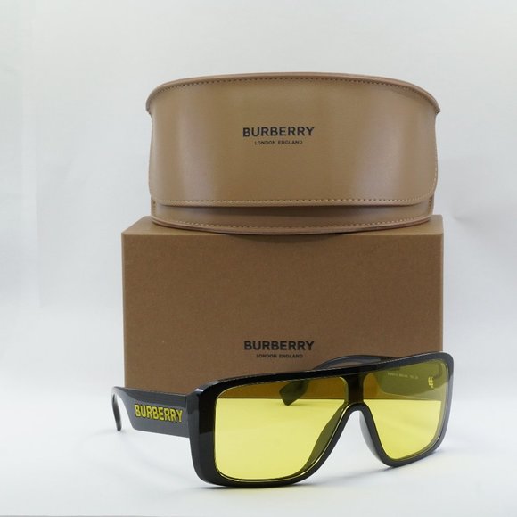 FINAL PRICE BURBERRY BE4401U 300185 BLACK YELLOW SUNGLASSES - Picture 8 of 9